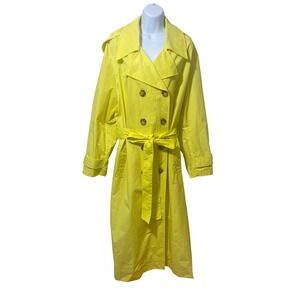 Lane Bryant Womens Yellow Double Breasted Belted Trench Coat Size 20 NWT $200